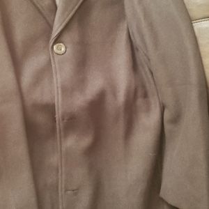 Black wool blend overcoat